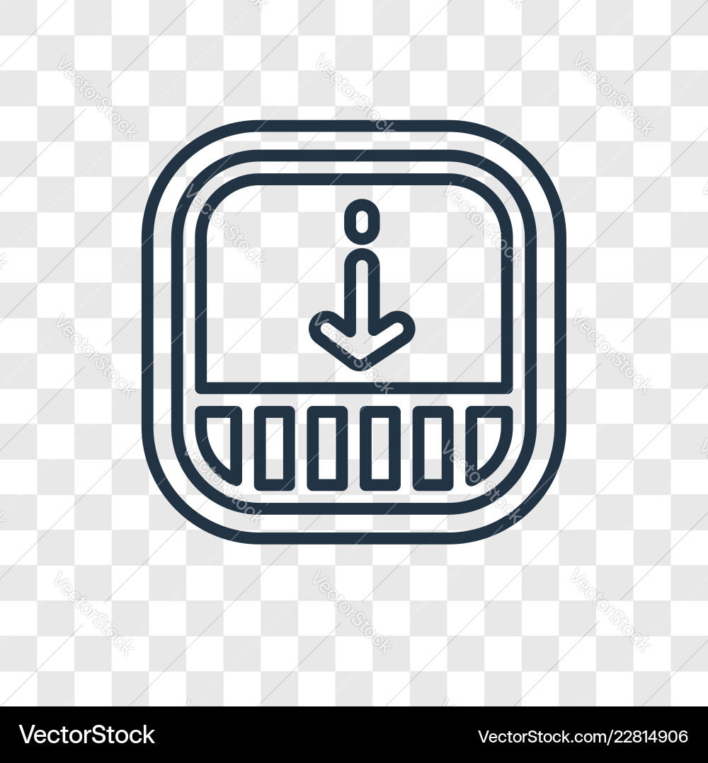 Drag concept linear icon isolated on transparent Drag concept linear icon isolated on transparent vector image