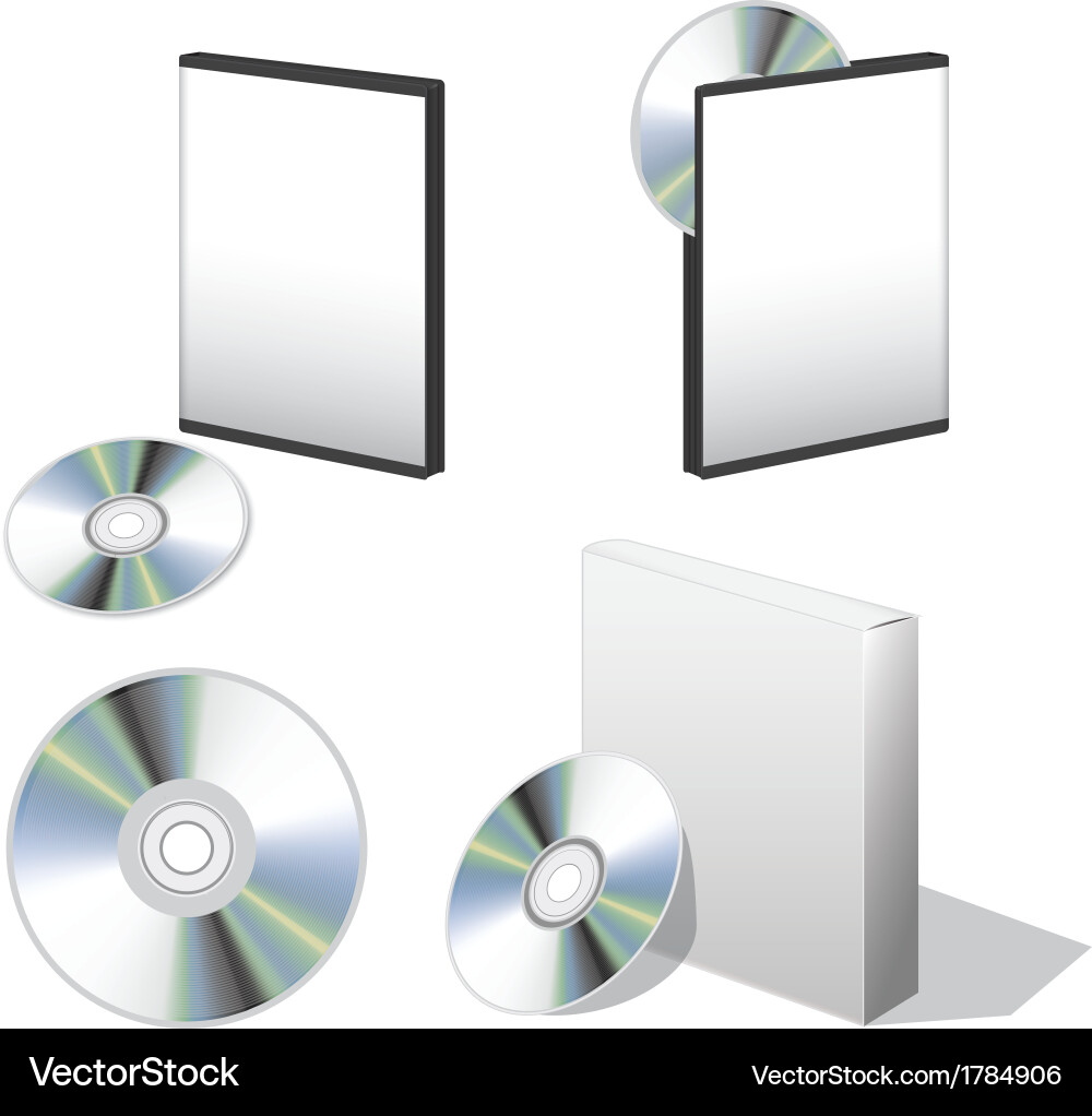 DVD Box with Disk Vector Image