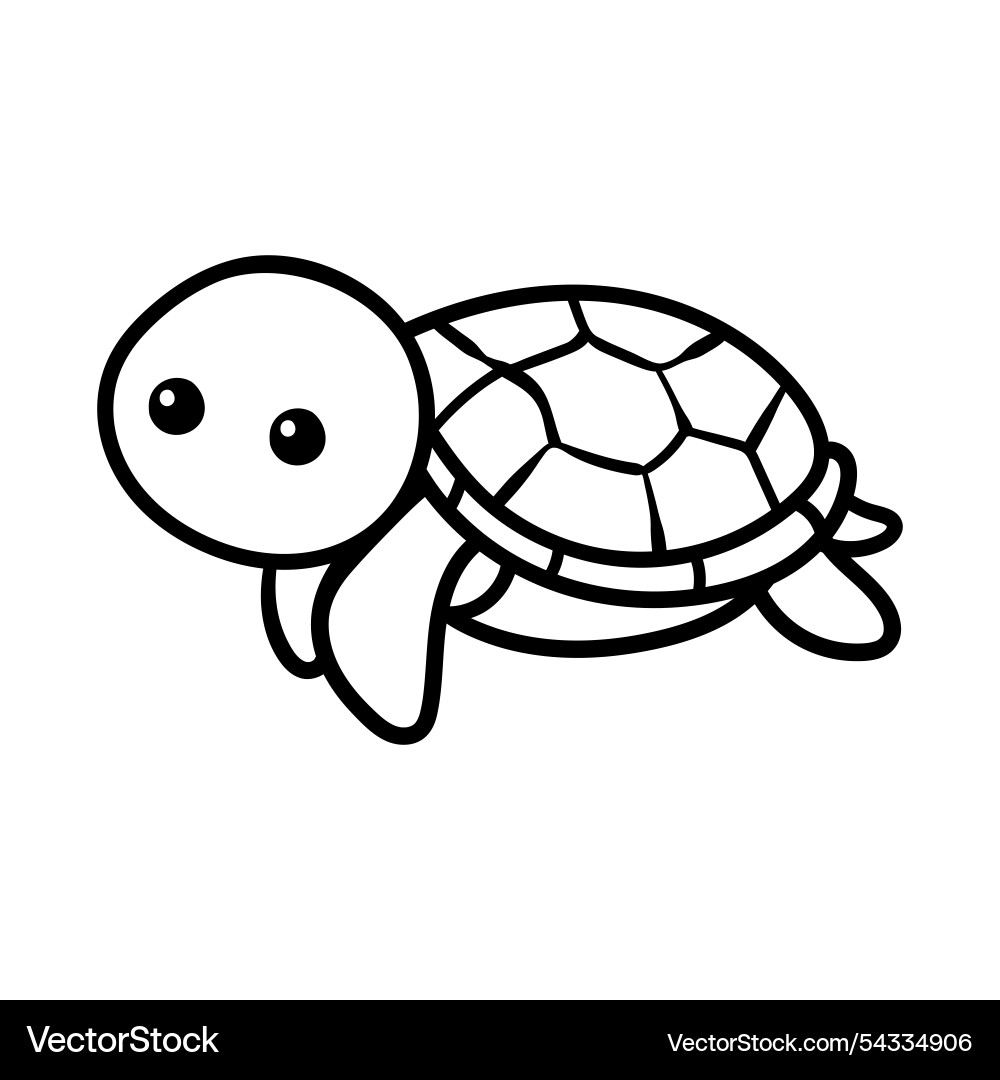 Fun cartoon character of turtle isolated drawing Fun cartoon character of turtle isolated drawing vector image
