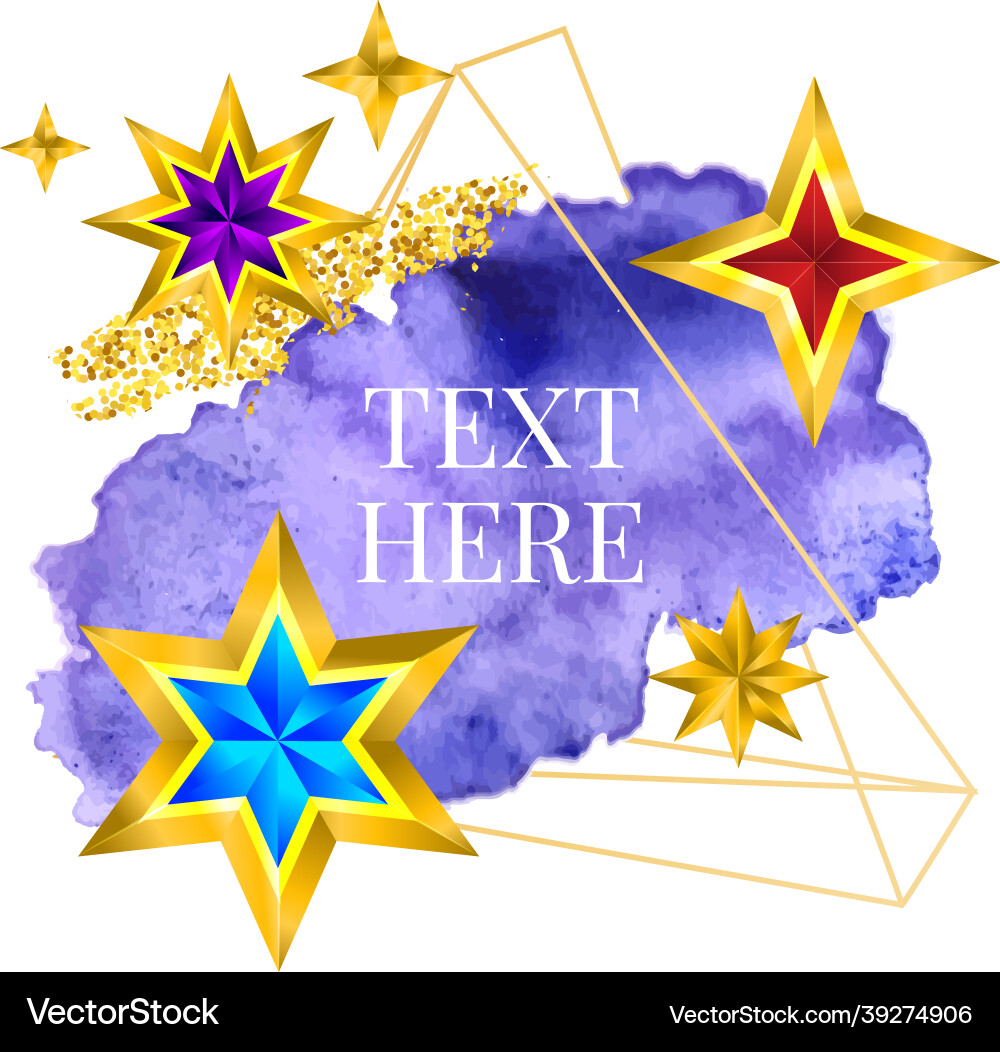 Gold frame paint hand painted brush stroke Gold frame paint hand painted brush stroke vector image