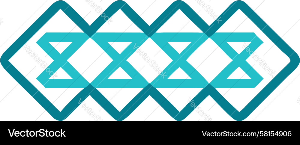Interlocking Diamond Grid Pattern Vector Image