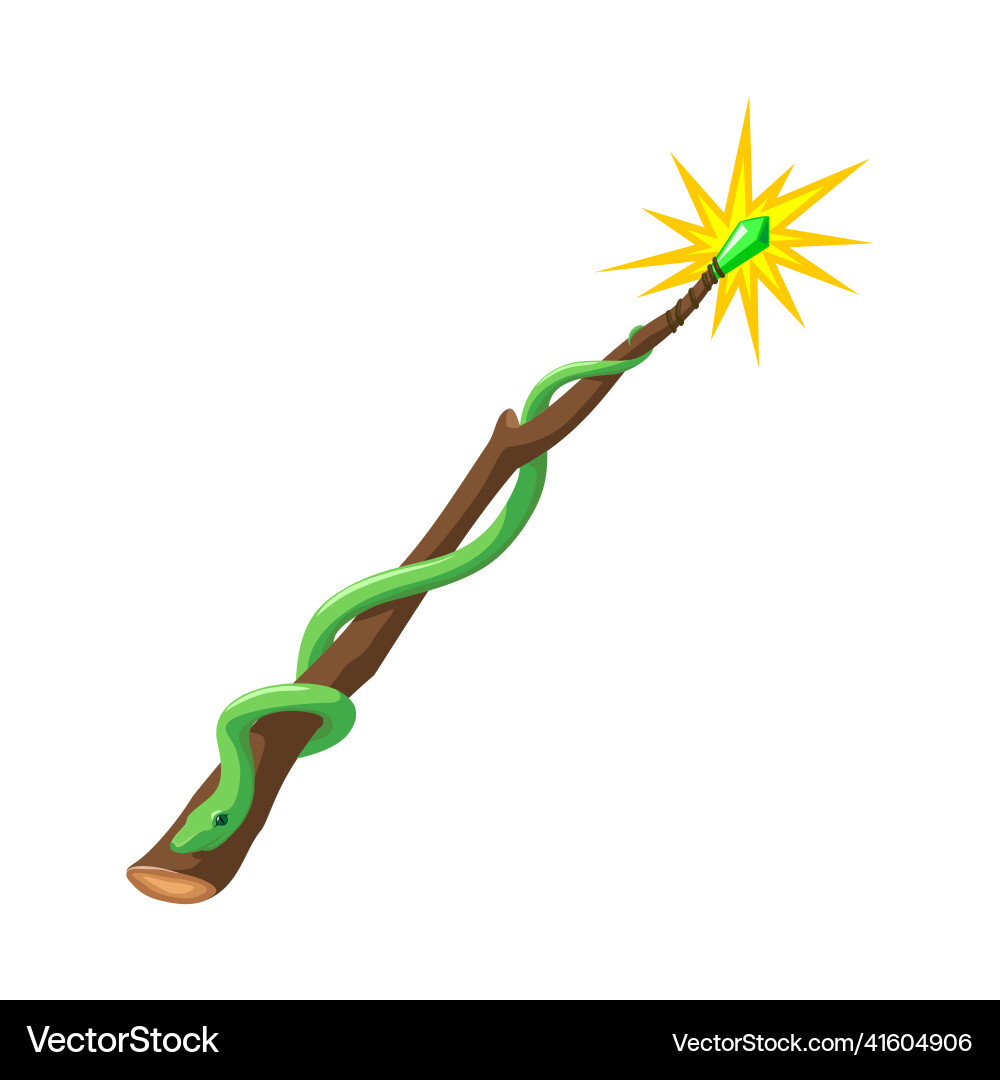 Isolated object of wand and snake icon graphic Vector Image