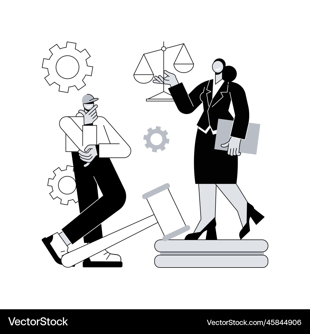 Litigation support abstract concept vector image