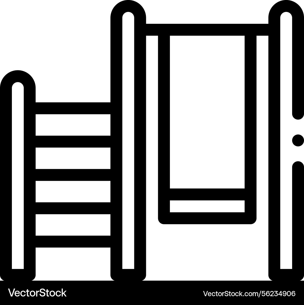 Playground icon thin linear style design isolated Playground icon thin linear style design isolated vector image