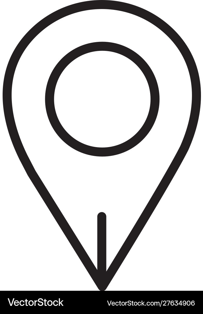 Pointer navigation delivery icon thick line Vector Image