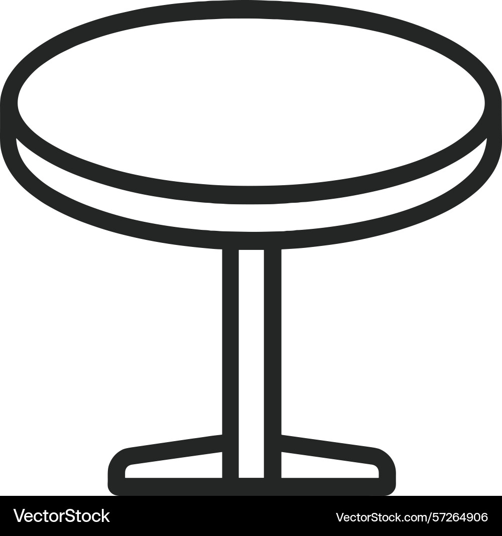 Round table design showing Round table design showing vector image