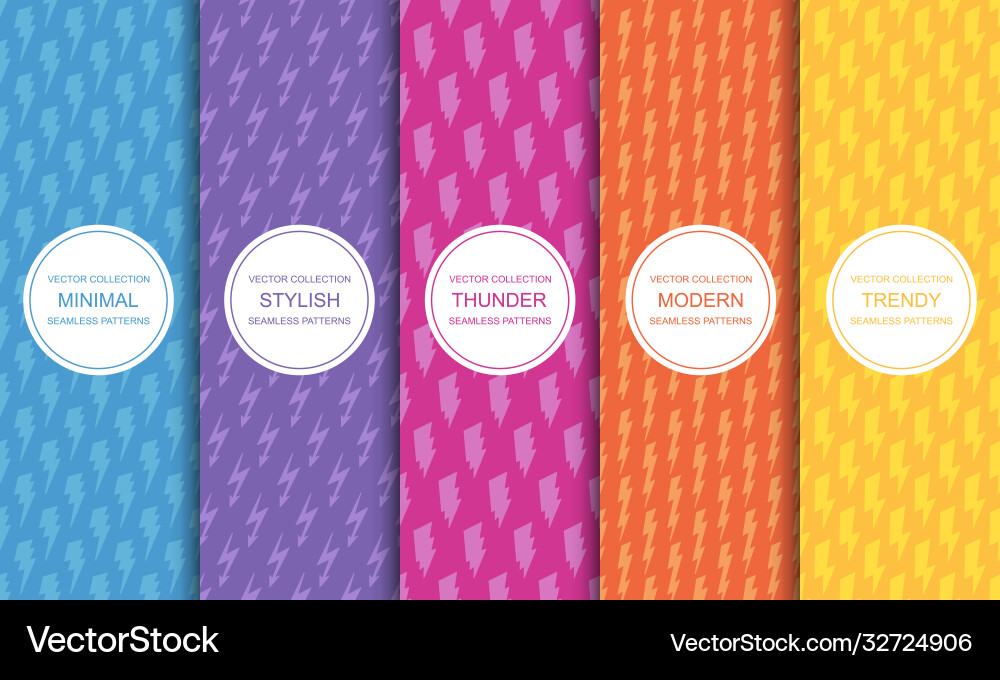 Set colorful seamless patterns Set colorful seamless patterns vector image