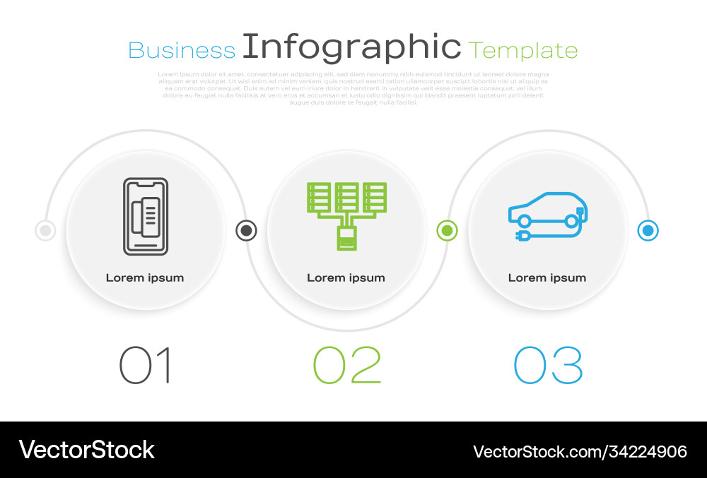 Set line smartphone mobile phone server data Set line smartphone mobile phone server data vector image