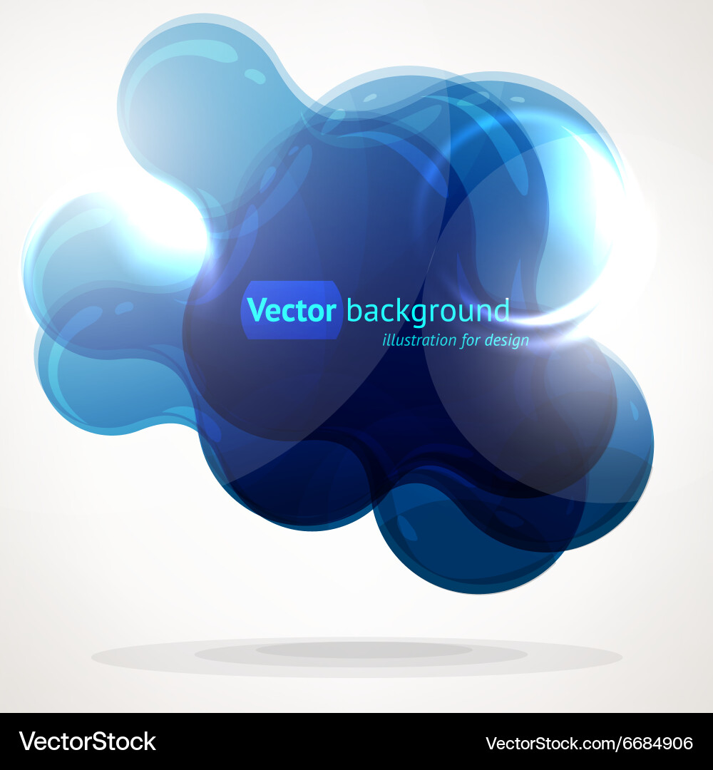 Shimmering Blue Blob Background vector image