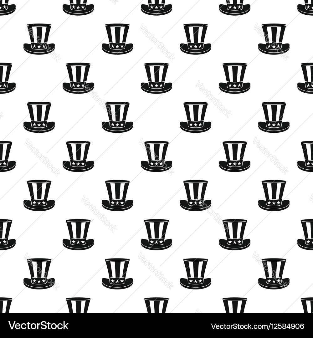 Top hat pattern simple style Vector Image