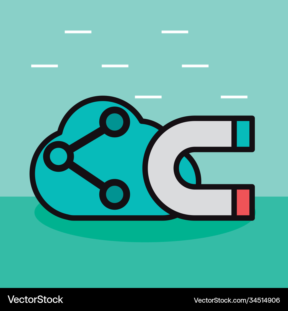 User interface followers cloud computing Vector Image