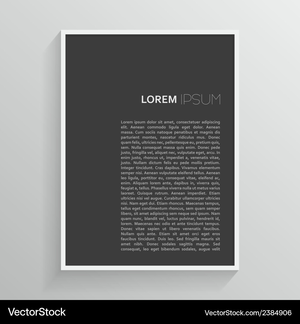 White frame with a simple design vector image
