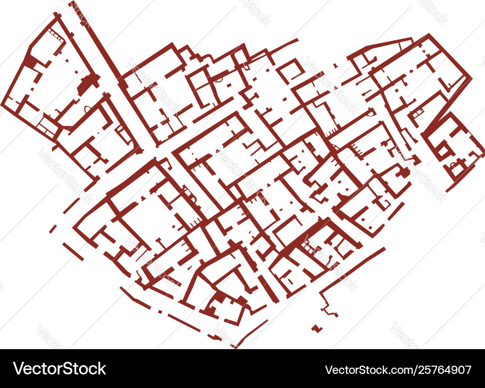 Ancien roman road maps single and flat lines vector image