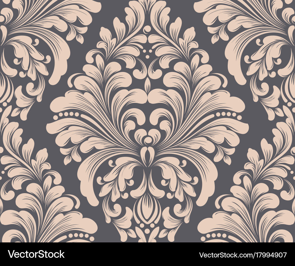 Damask seamless pattern element classical Vector Image