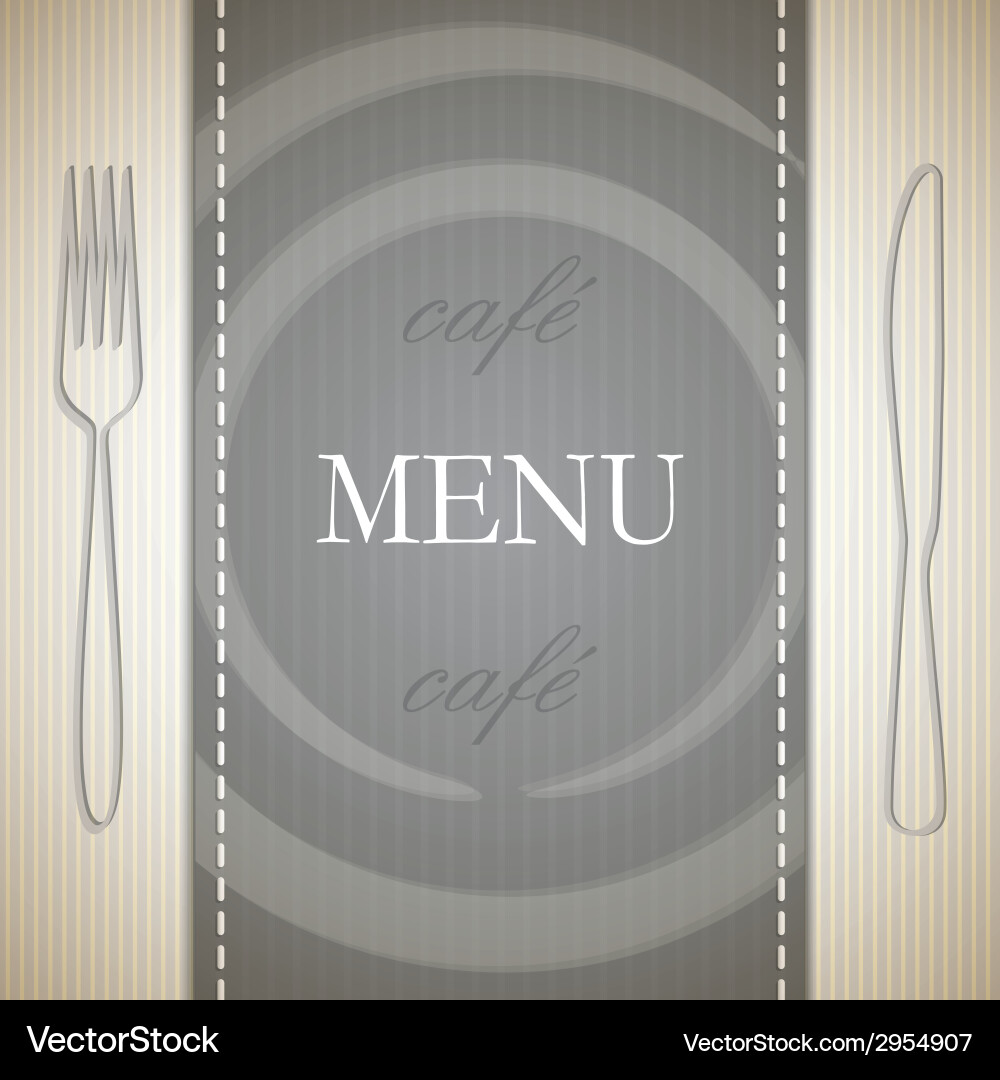 Elegant Menu Template Vector Image