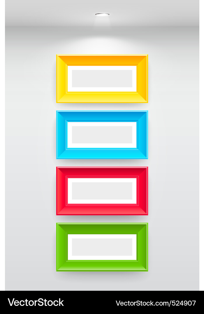 Empty Gallery Interior with Frames Vector Image