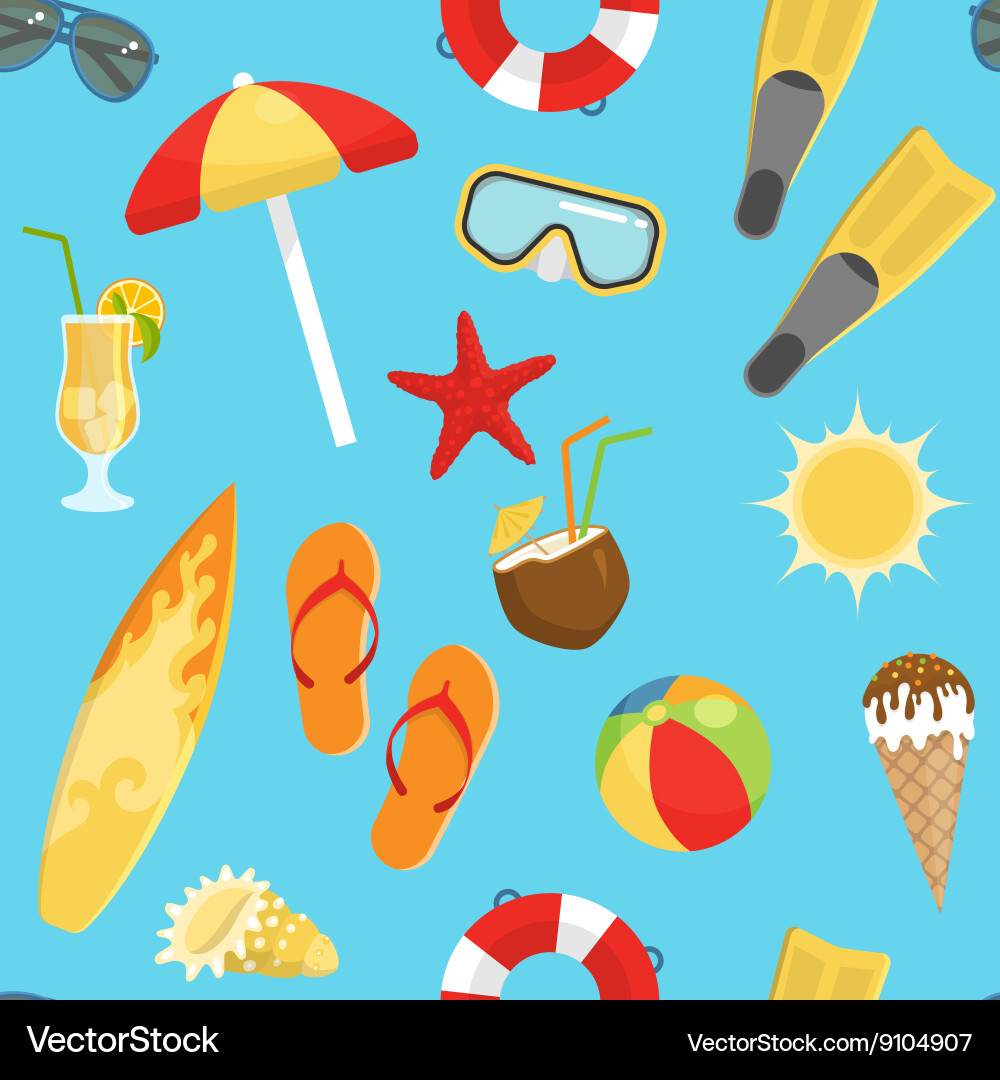 Flat summerset pattern vector image