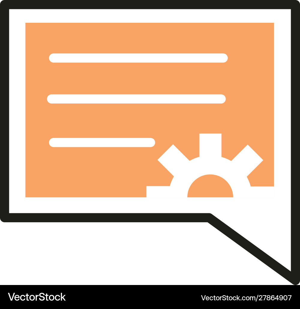 Message bubble web development icon line and fill Vector Image