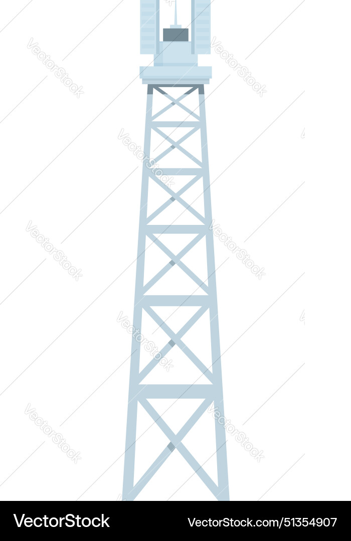 Modern cellular tower isolated on white Royalty Free Vector