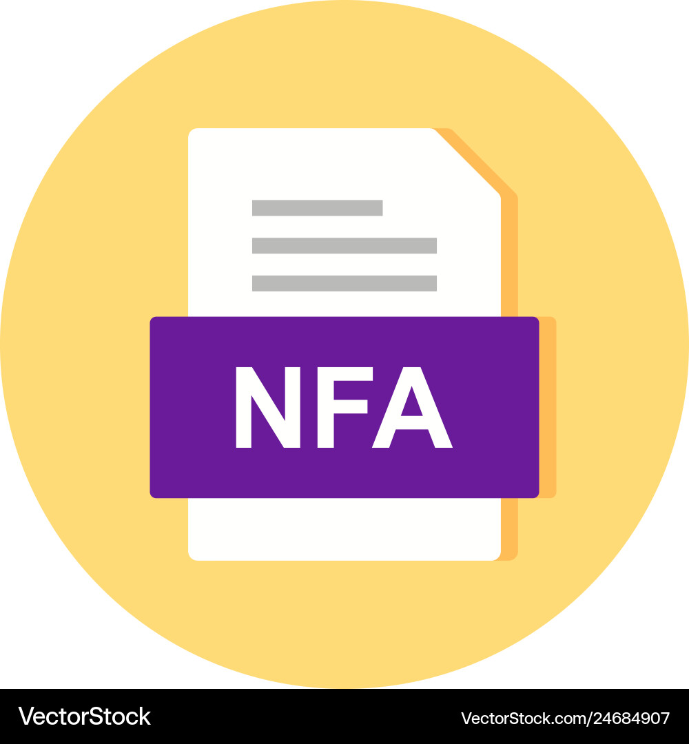Nfa file document icon Vector Image