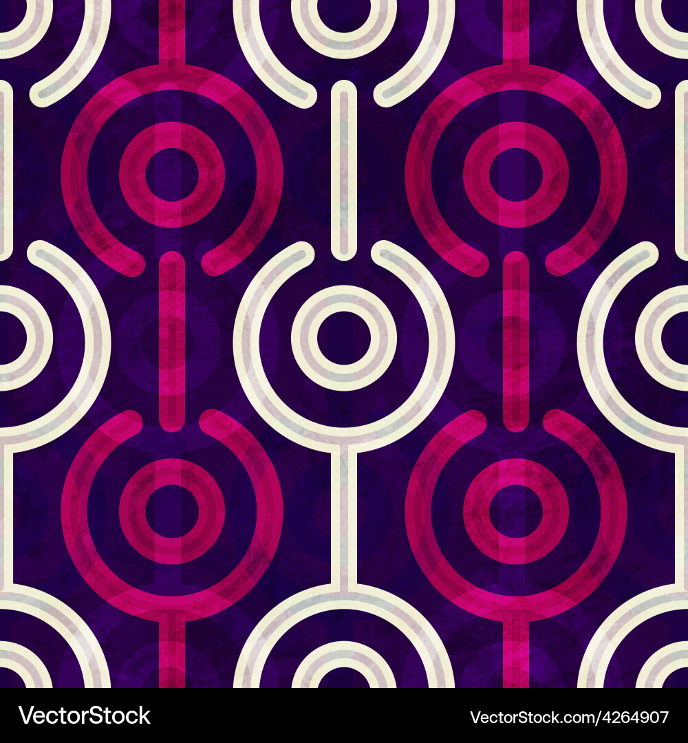 Puple circle seamless pattern vector image