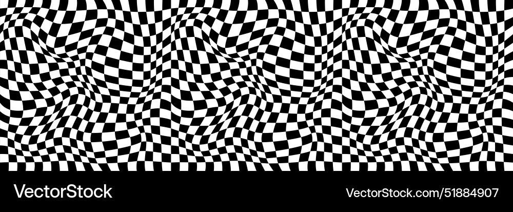 Retro Psychedelic Checkerboard Pattern Vector Image