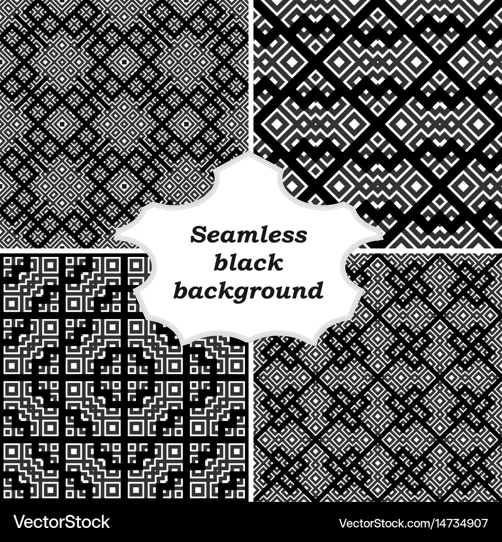 Set of ornamental patterns for textures vector image