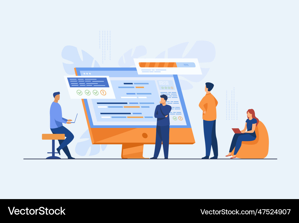 Softwareentwickler Programmierung auf Computer Softwareentwickler Programmierung auf Computer vektorbild