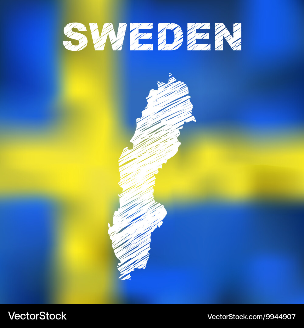 Swedish abstract map Vector Image