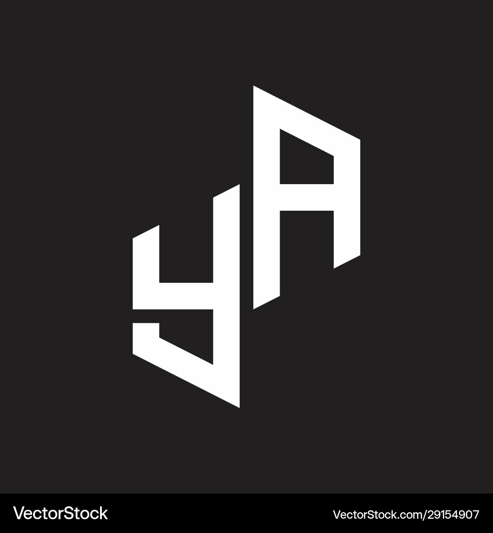 Ya initial letters logo monogram with up to down Ya initial letters logo monogram with up to down Vector Image