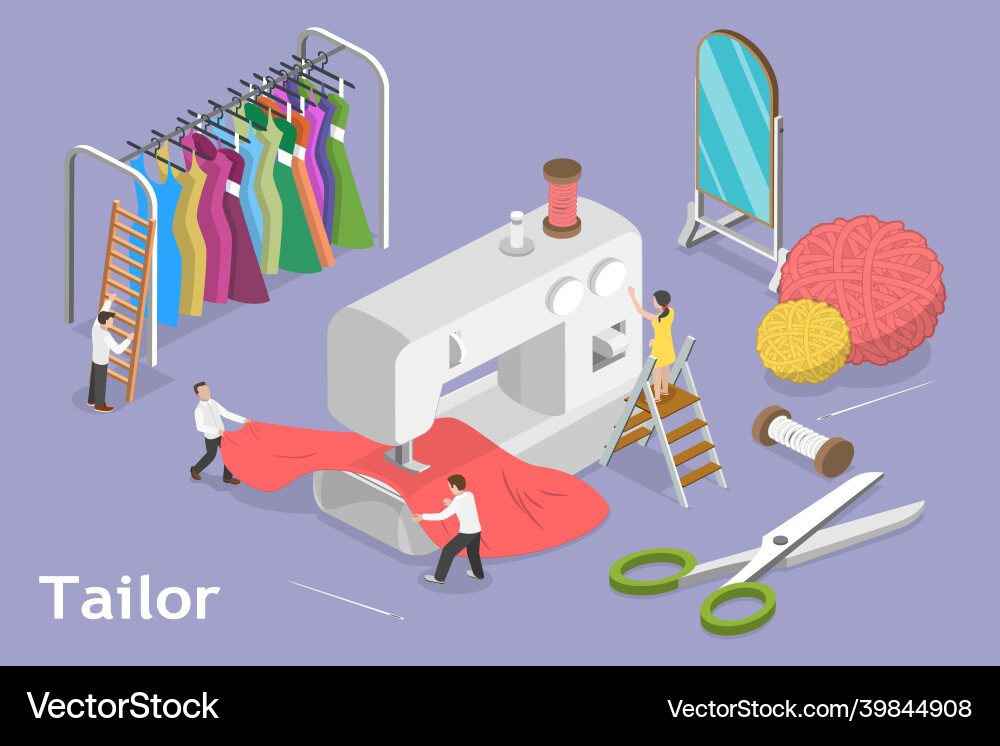 3d isometric flat conceptual Royalty Free Vector Image