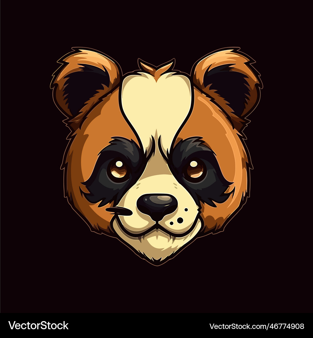 A logo of pandas head designed in esports style A logo of pandas head designed in esports style Vector Image