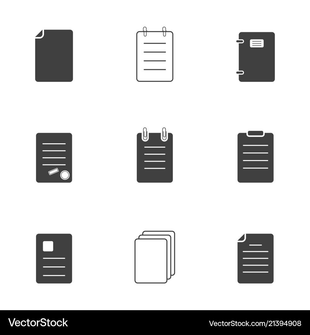 A set of icons forms documents A set of icons forms documents vector image