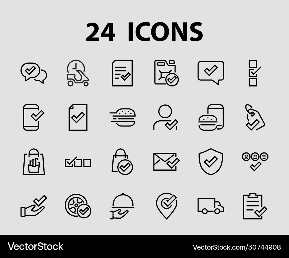 A simple set claim related line icons A simple set claim related line icons vector image