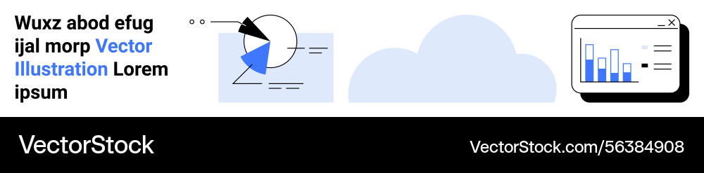 Abstract data visualization with cloud integration Abstract data visualization with cloud integration vector image