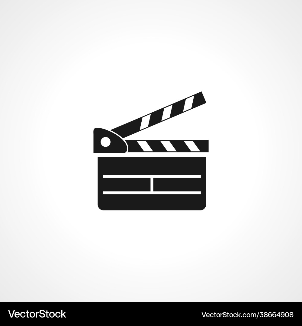 Clapper board icon isolated simple vector image