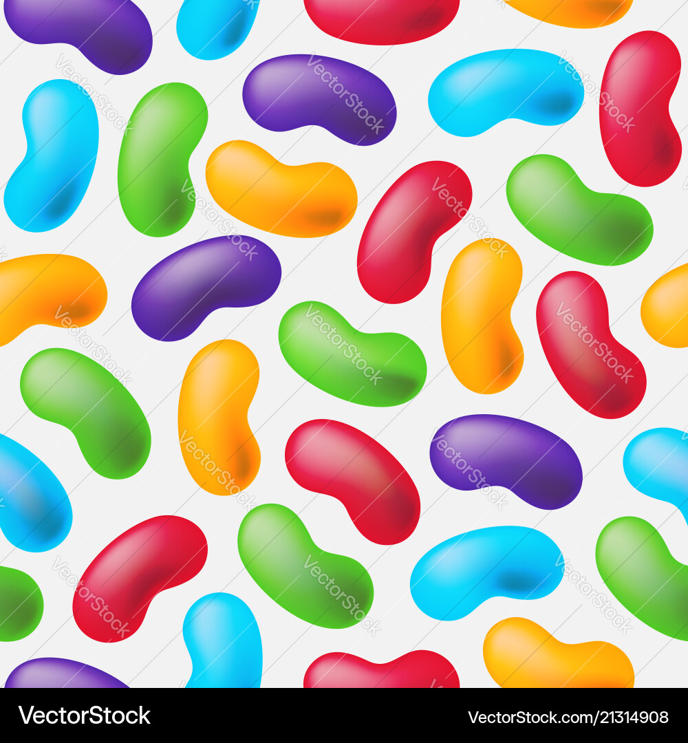 Colorful Bean Pattern - Stock Texture vector image