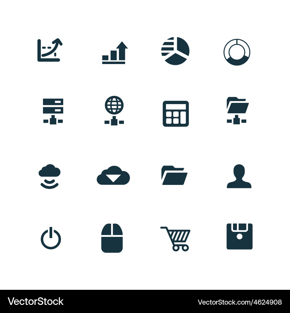 Development soft icons set vector image