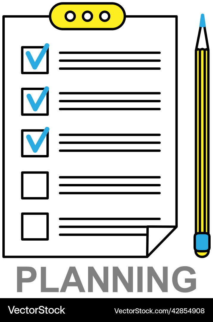 Do to list on presentation tablet questionnaire vector image