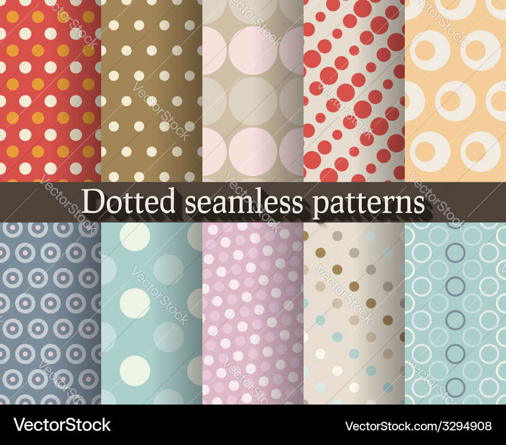 Dotted Seamless Patterns vector image
