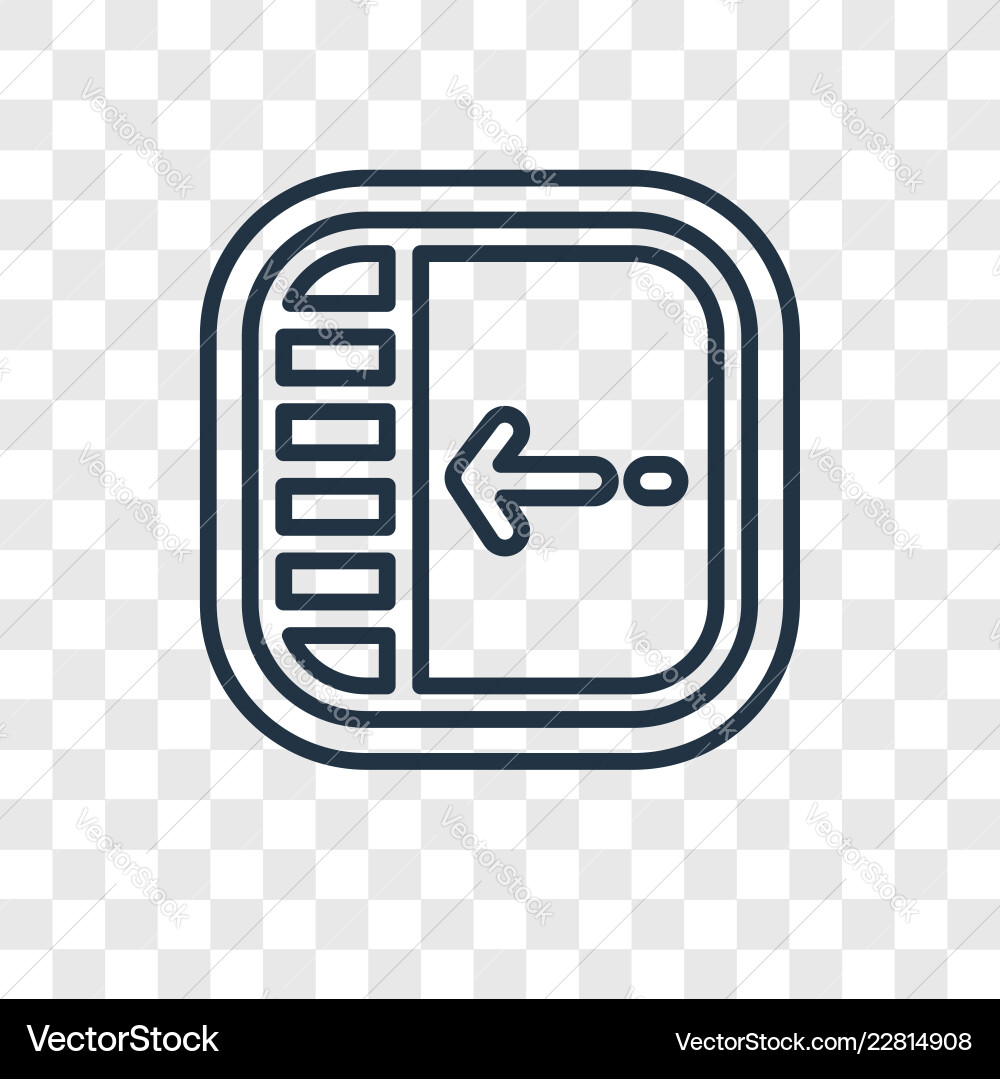 Drag concept linear icon isolated on transparent Drag concept linear icon isolated on transparent vector image