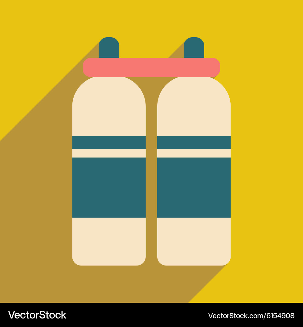 Flat with shadow icon and mobile application air vector image