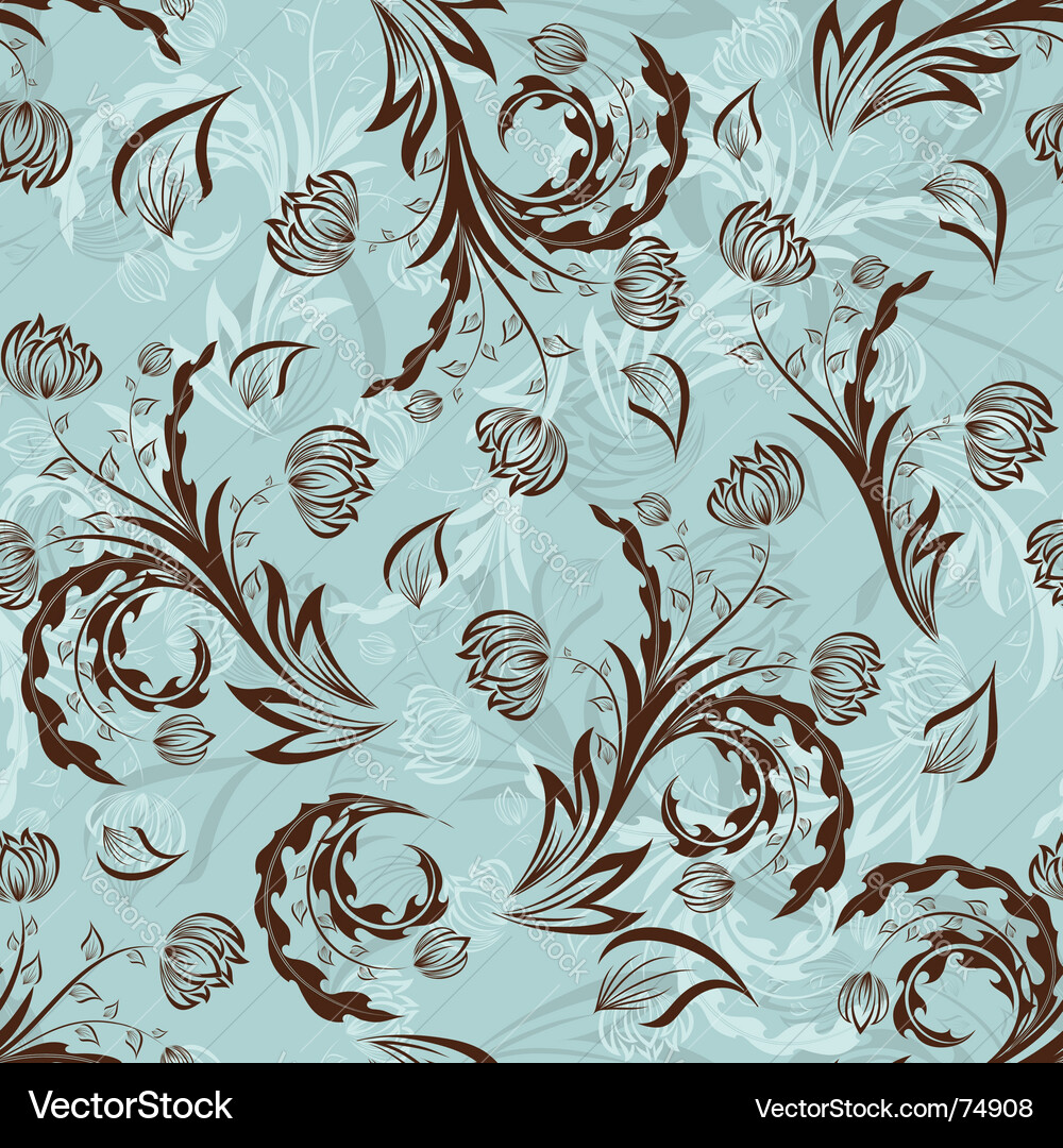 Floral seamless background Royalty Free Vector Image