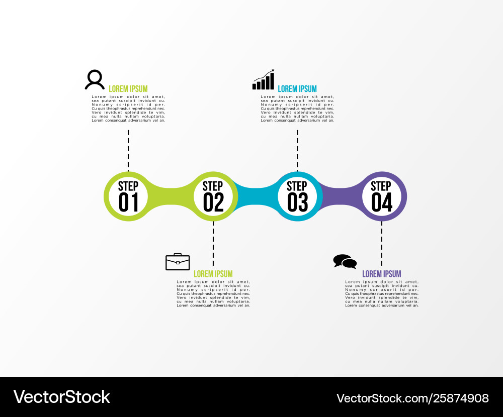 Infographic design template with options steps vector image