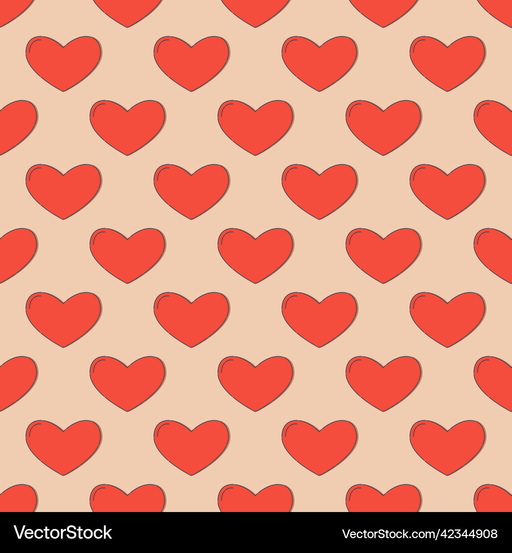 Line art seamless pattern in the form of a red Line art seamless pattern in the form of a red Vector Image