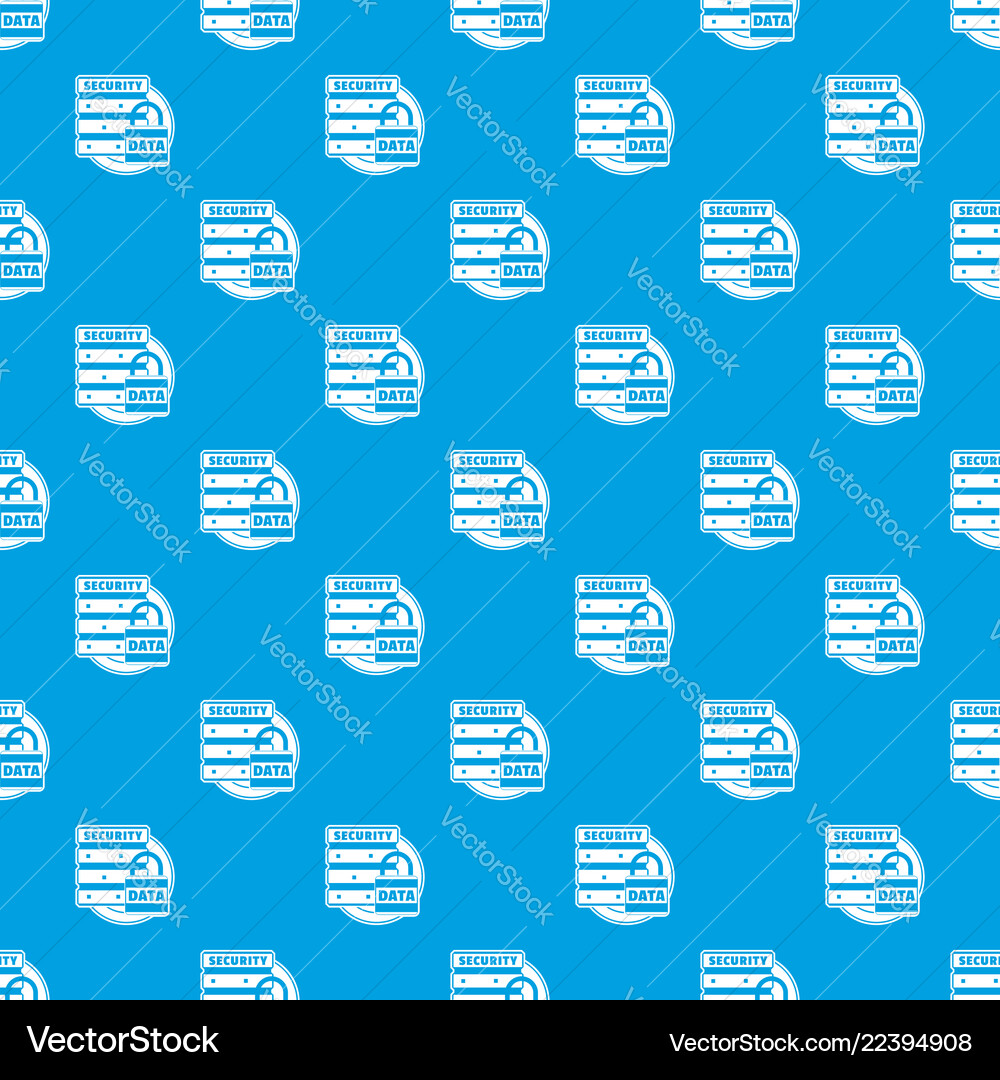 Lock data security pattern seamless blue Lock data security pattern seamless blue vector image