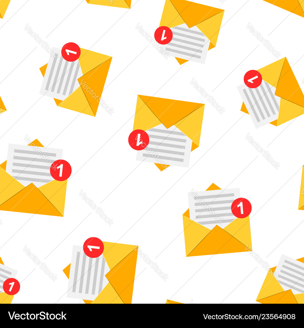 Mail envelope icon seamless pattern background Vector Image