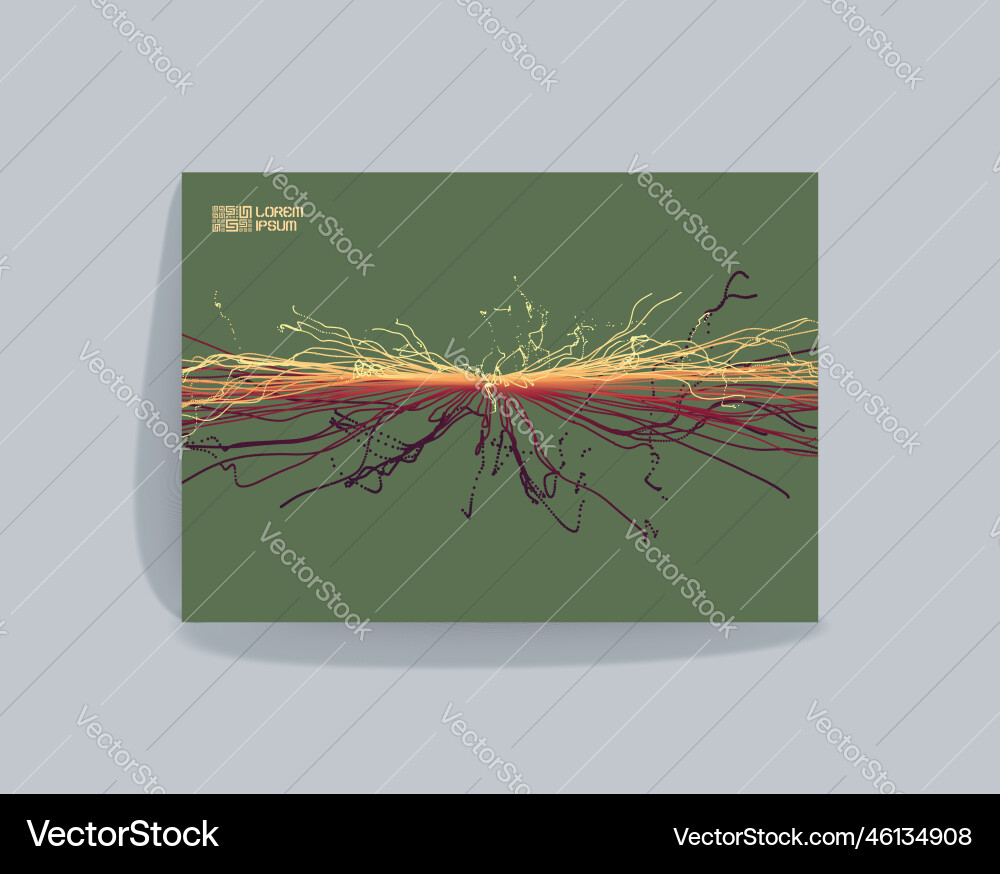 Point explode cover design template generative Point explode cover design template generative vector image