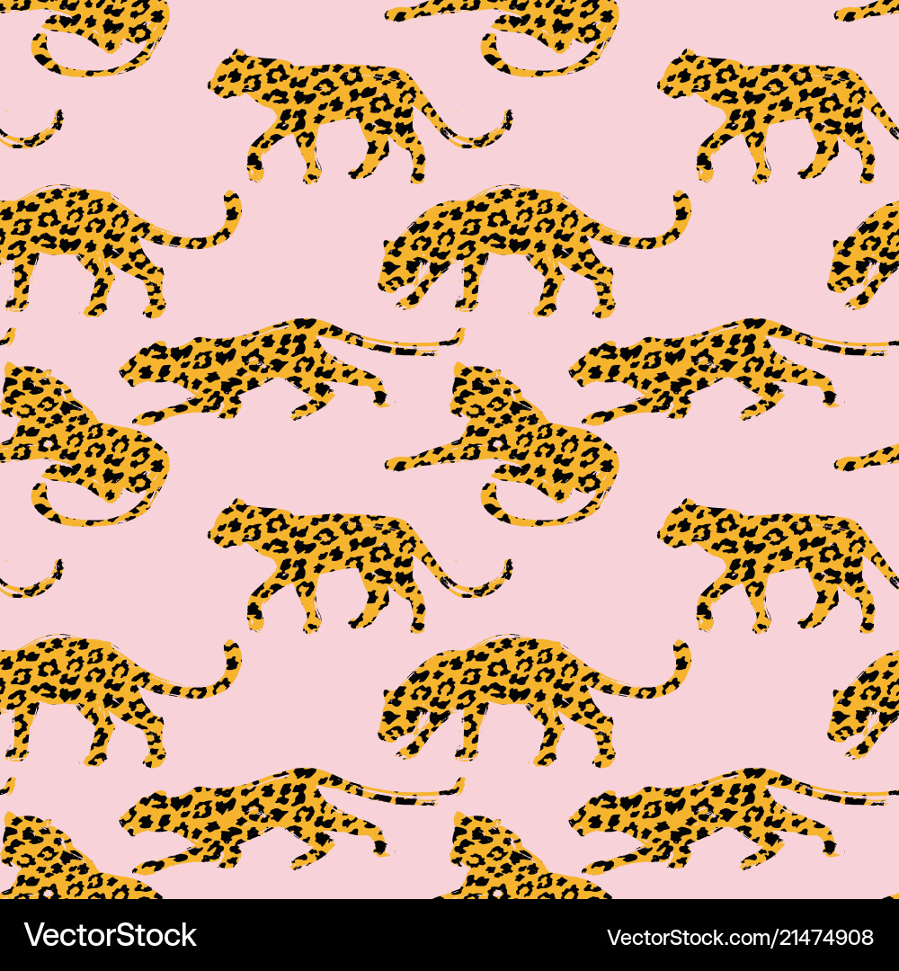 Seamless exotic pattern with abstract silhouettes Vector Image