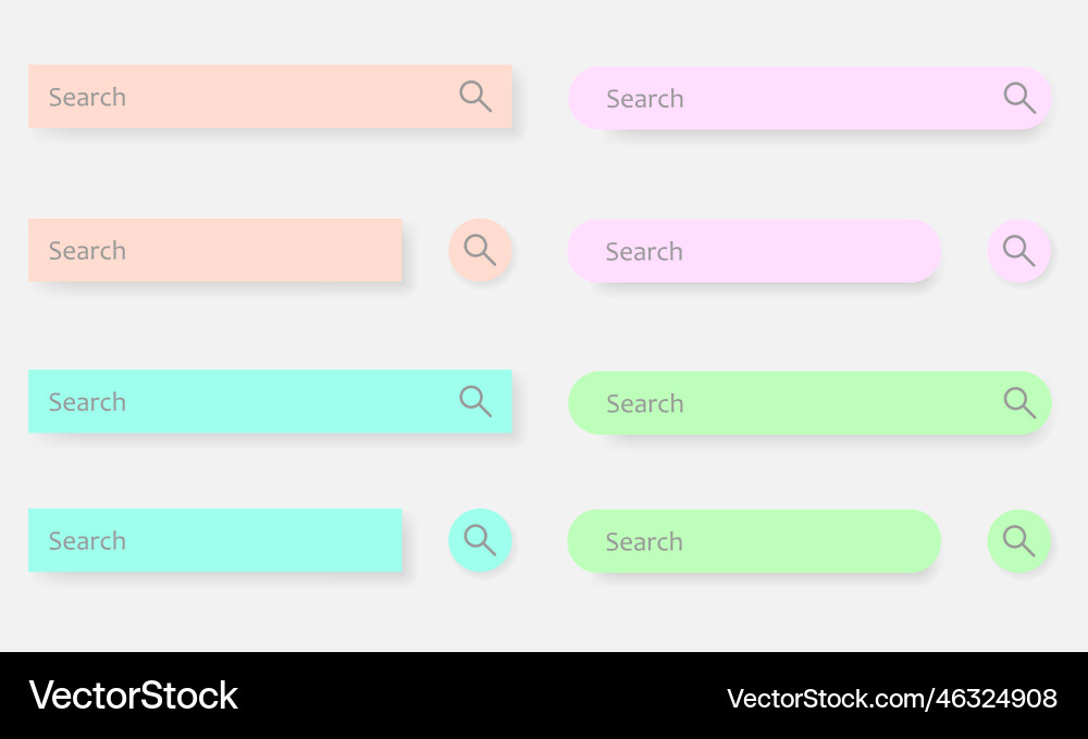 Search bar for ui design and web site Search bar for ui design and web site vector image